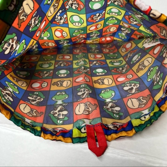 Super Mario‎ Drawstring Cinch Backpack Pencil Zip Pouch Gym Book Bag Nintendo - Picture 7 of 9